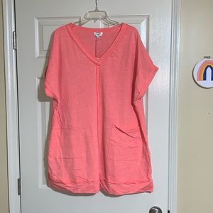 NWT Umgee pink tunic size L
